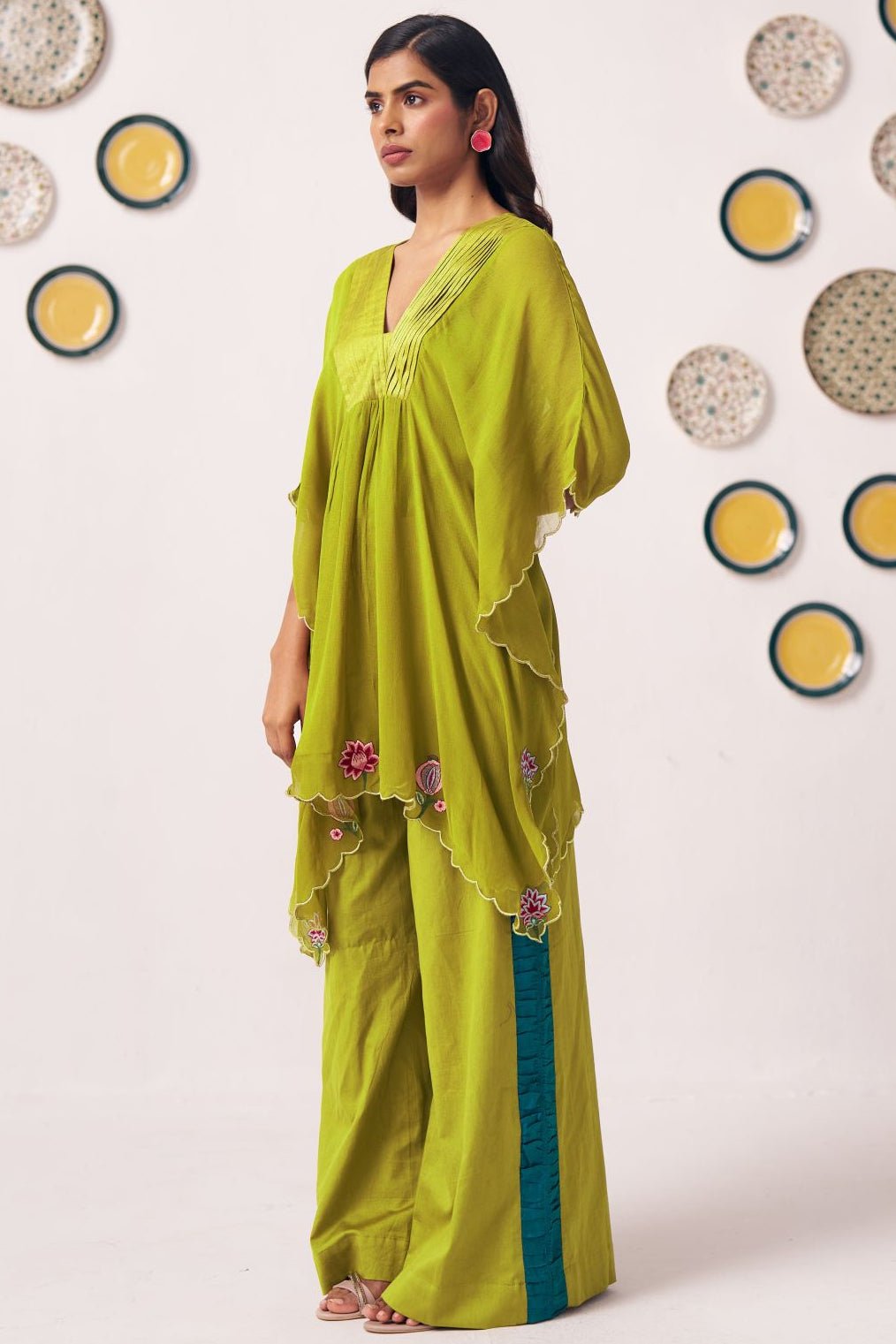 Orina Kaftan Set with Side Ruching Trouser - Western Era Co - ord set for women