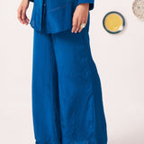 Oryna Wide Leg Teal Trouser - Western Era trousers for women
