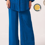 Oryna Wide Leg Teal Trouser - Western Era trousers for women