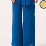 Oryna Wide Leg Teal Trouser - Western Era trousers for women