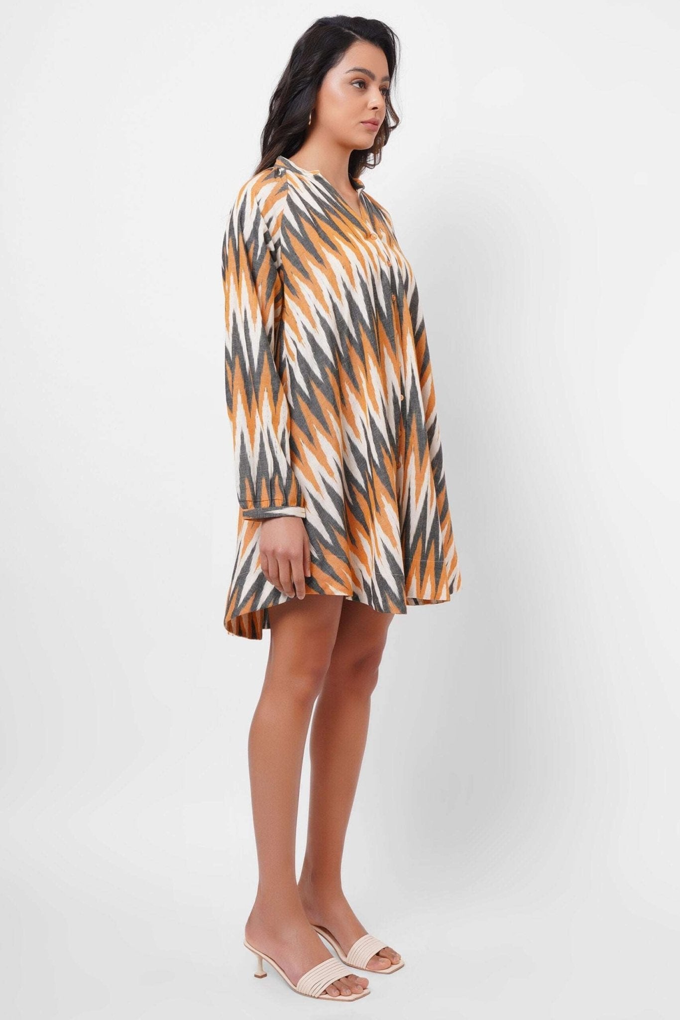 Oversized Event Wear Ikat Dress - Western Era Dresses for women