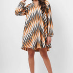 Oversized Event Wear Ikat Dress - Western Era Dresses for women