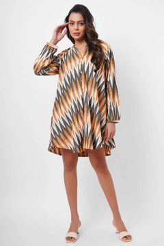 Oversized Event Wear Ikat Dress - Western Era Dresses for women