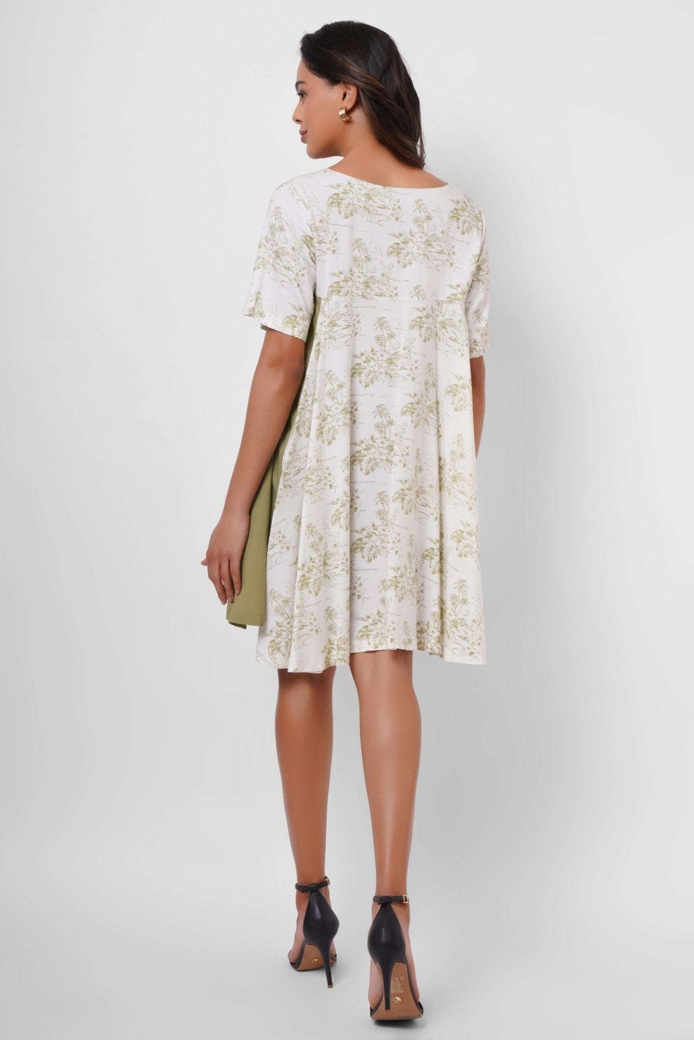 Oversized Flared Printed Dress - Western Era Dresses for women