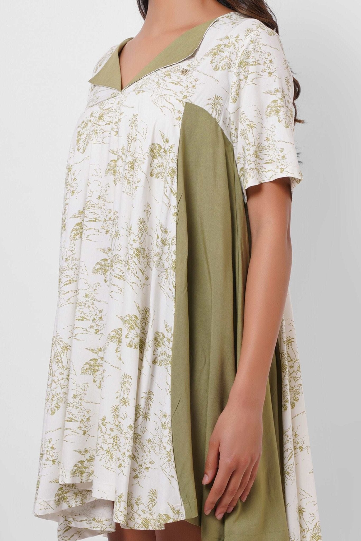 Oversized Flared Printed Dress - Western Era Dresses for women