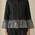 Panel Stripe Shirt In Top Stitch With Trouser Co - ord Set - Western Era Co - ord set for women