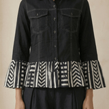 Panel Stripe Shirt In Top Stitch With Trouser Co - ord Set - Western Era Co - ord set for women
