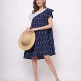 Patch Embroidered Oversized Dress - Western Era Dresses for women