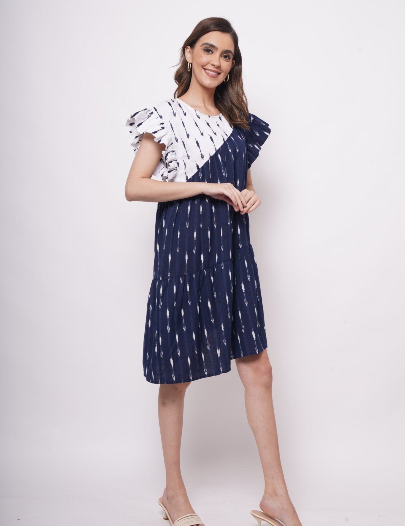 Patch Embroidered Oversized Dress - Western Era Dresses for women