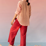 Peach Mesh Oversized Shirt - Western Era Tops for women
