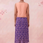Peach Pink Front Flower Embroidery Sleeveless Side Tie - Up Overtop - Western Era Tops for women