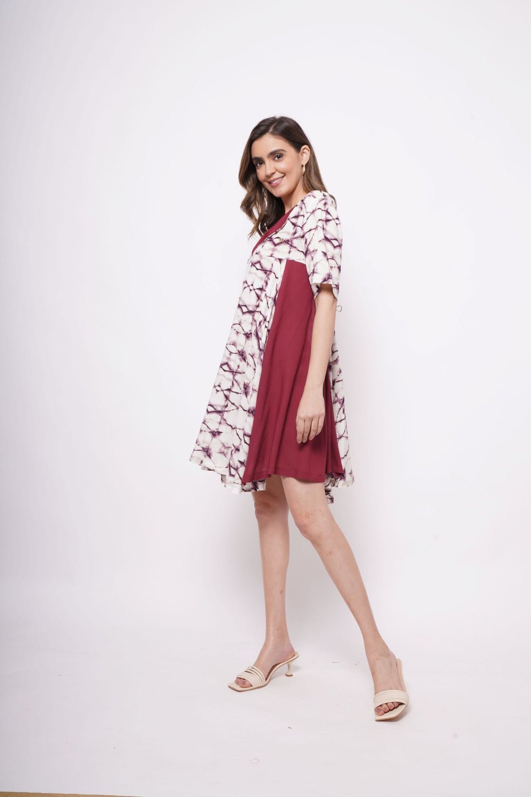 Picnic Wear Oversized Tie Dye Dress - Western Era Dresses for women