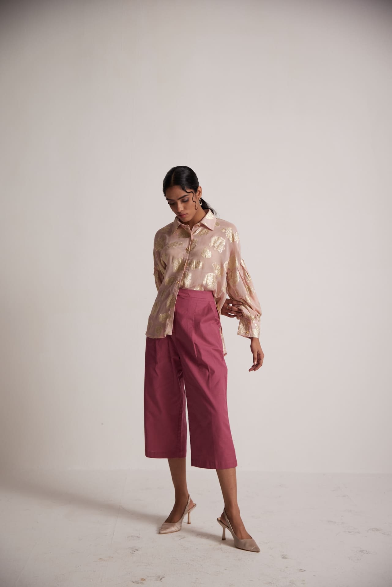 Pink Pleated Trousers - Western Era trousers for women