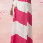 Pink Sorbet Slant White And Pink Stripe Skirt - Western Era Skirt for women