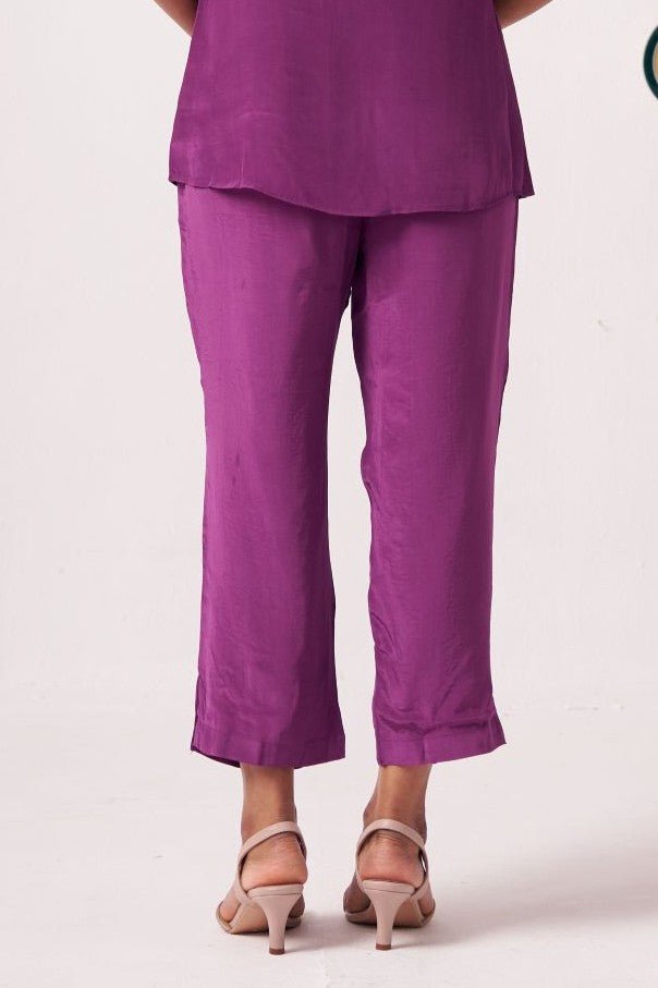 Plum Full Length Regular Trouser - Western Era trousers for women
