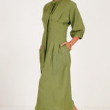 Poplin Box Pleat Dress - Western Era for women