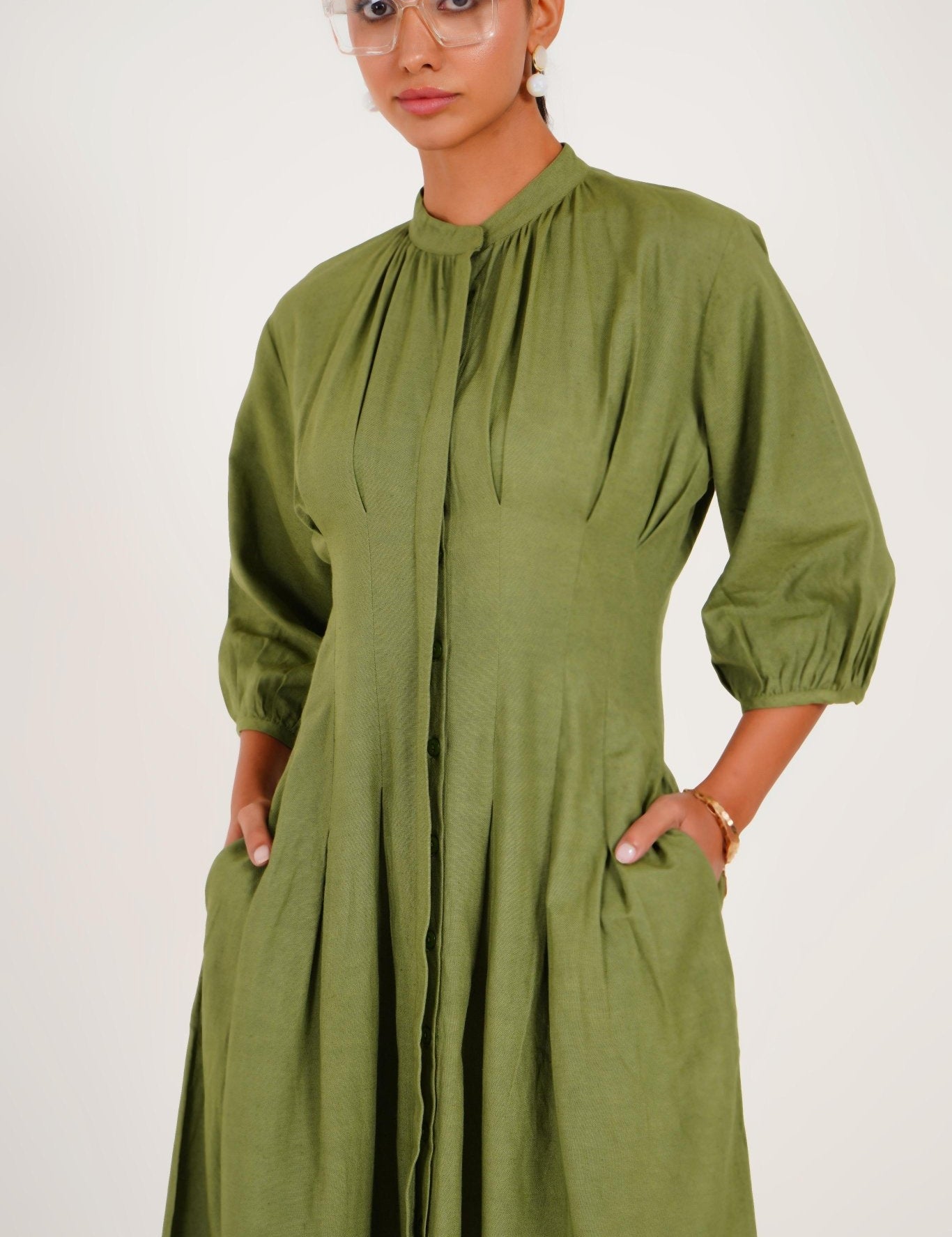 Poplin Box Pleat Dress - Western Era for women