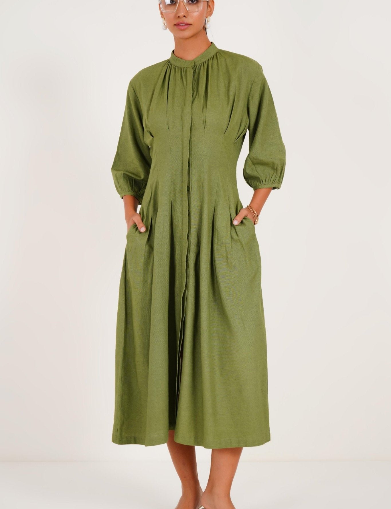 Poplin Box Pleat Dress - Western Era for women