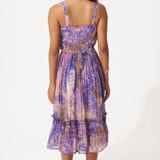 Printed Organza Dress with Embellished Neckline - Western Era Dresses for women