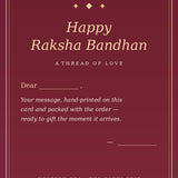 Printed Rakhi Gift-Note Card (Packed With Your Order) - Western Era Add-on for women