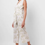 Printed White Jumpsuit with Waist Knot - Western Era Jumpsuits for women