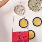 Red Front and Back Floral Embroidered Sling Bag - Western Era for women