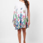 Resort Wear One Shoulder Floral Print Short Dress - Western Era Dresses for women
