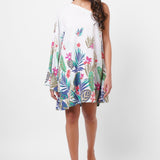 Resort Wear One Shoulder Floral Print Short Dress - Western Era Dresses for women