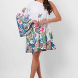 Resort Wear One Shoulder Floral Print Short Dress - Western Era Dresses for women