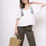 Resort Wear White Print Top - Western Era Tops for women