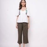 Resort Wear White Print Top - Western Era Tops for women