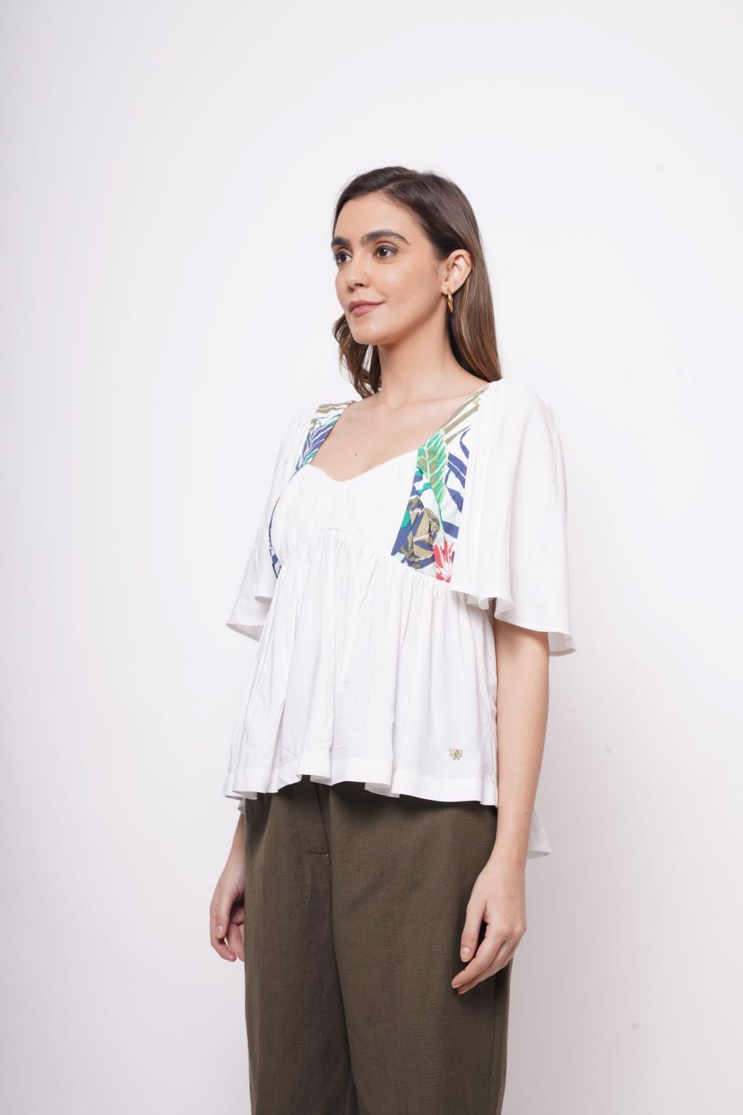 Resort Wear White Print Top - Western Era Tops for women