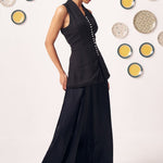 Riana Black Pearl Button Top - Western Era Tops for women