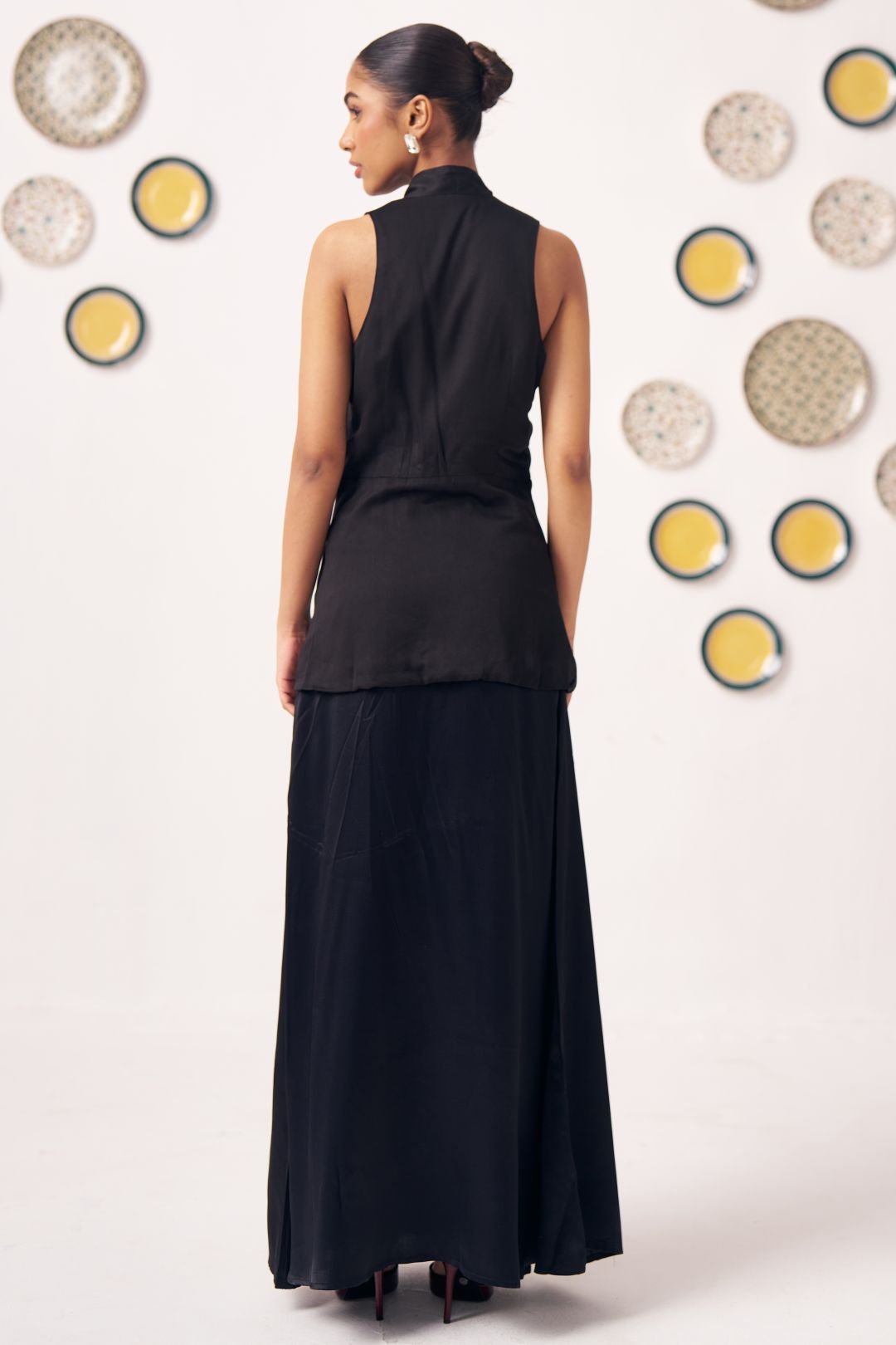 Riana Black Pearl Button Top - Western Era Tops for women