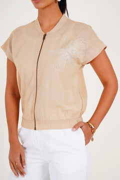 Sandstone Zip Jacket - Western Era Tops for women