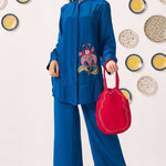 Scarlet Bloom Handcrafted Zari Embroidered Tote - Western Era for women