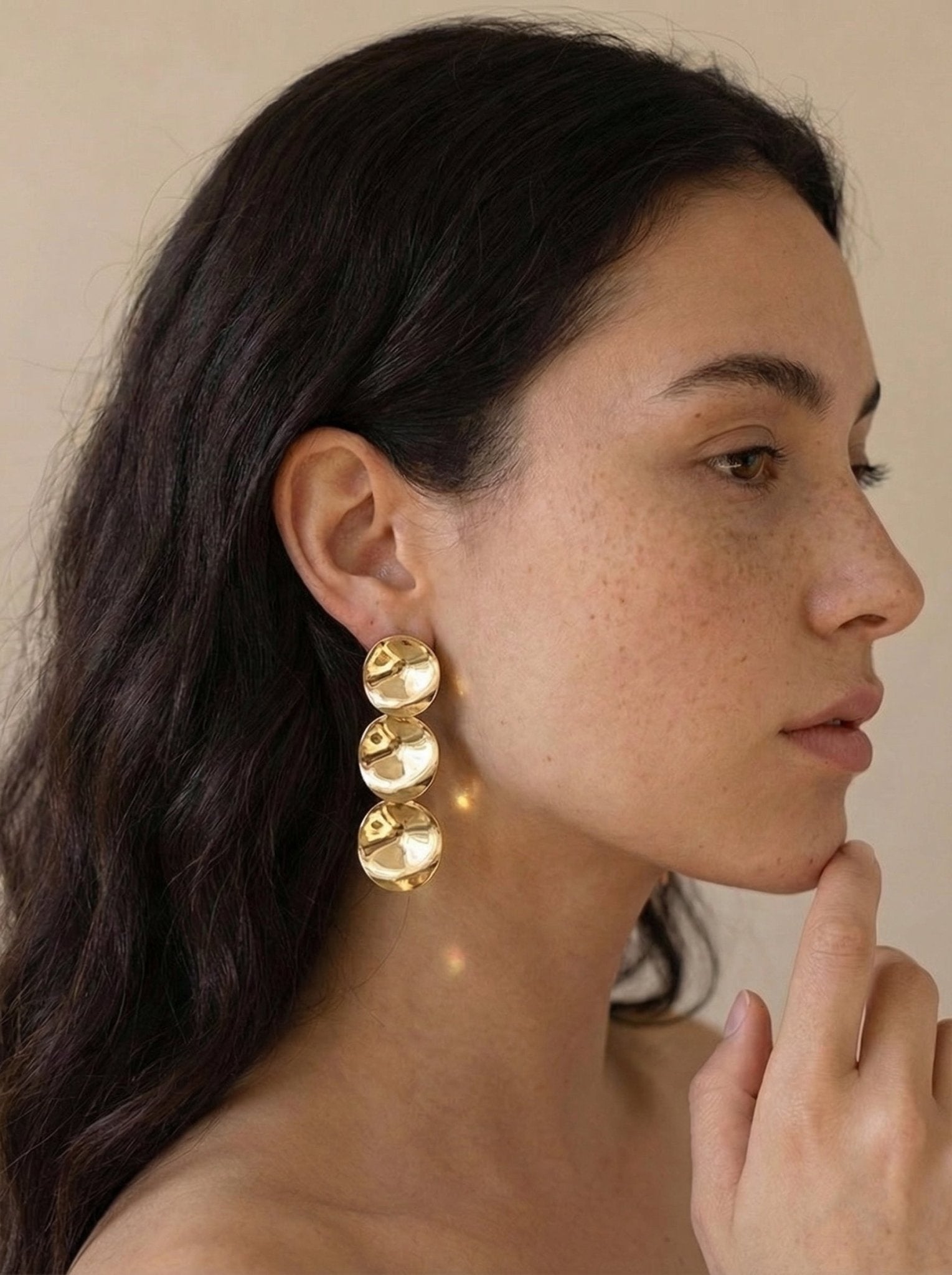Sculpted Orbit Danglers Anti Tarnish Earrings - Western Era for women