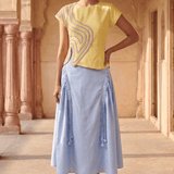Sculptural Design Maze Corded Shell Top & Bottom Set - Western Era Co-ord set for women