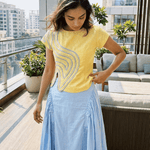 Sculptural Design Maze Corded Shell Top & Bottom Set - Western Era Co-ord set for women