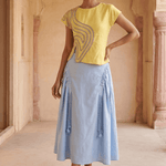 Sculptural Design Maze Corded Shell Top & Bottom Set - Western Era Co-ord set for women