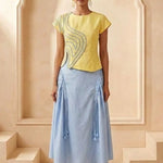 Sculptural Design Maze Corded Shell Top - Western Era Tops for women