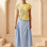 Sculptural Design Maze Corded Shell Top - Western Era Tops for women