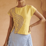 Sculptural Design Maze Corded Shell Top - Western Era Tops for women