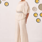 Sena Ivory Sheer Top With Inner - Western Era Tops for women