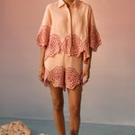 Shell Embroidery Co - ord Set - Western Era Co - ord set for women