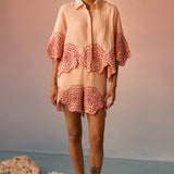 Shell Embroidery Co - ord Set - Western Era Co - ord set for women