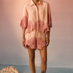 Shell Embroidery Co - ord Set - Western Era Co - ord set for women