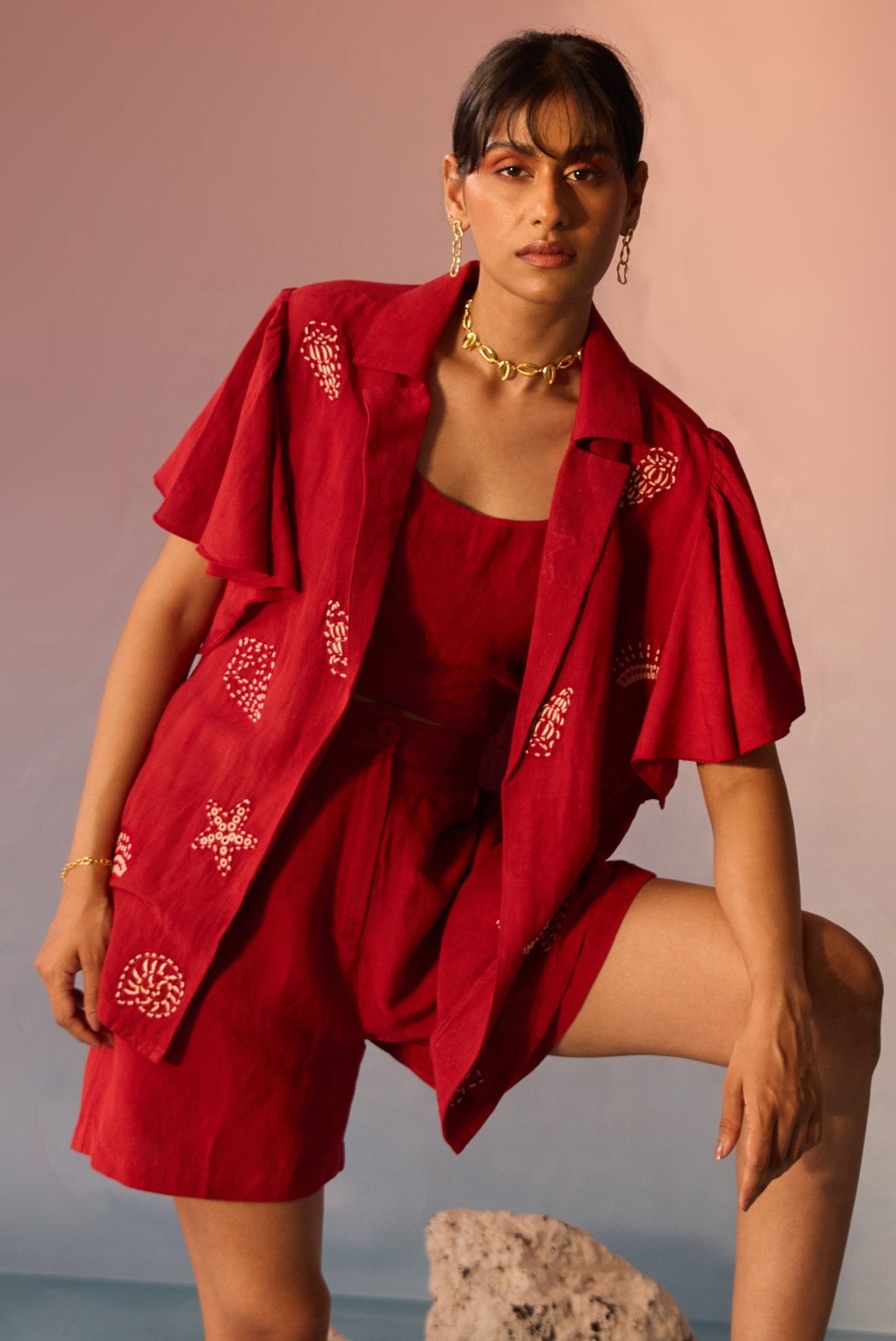 Shell Embroidery Shirt - Western Era for women