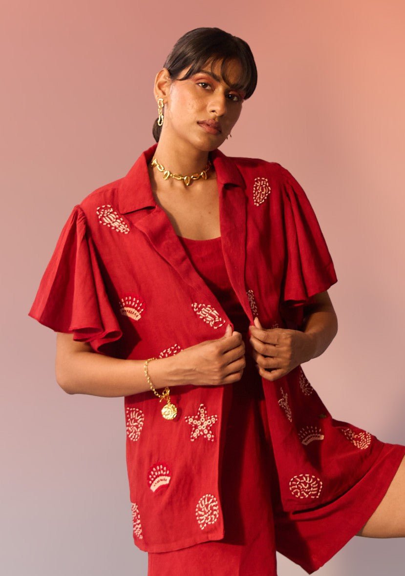 Shell Embroidery Shirt - Western Era for women