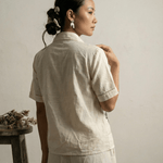 Shirt In Lace Embellishment with Front Floral Embroidery - Western Era Tops for women